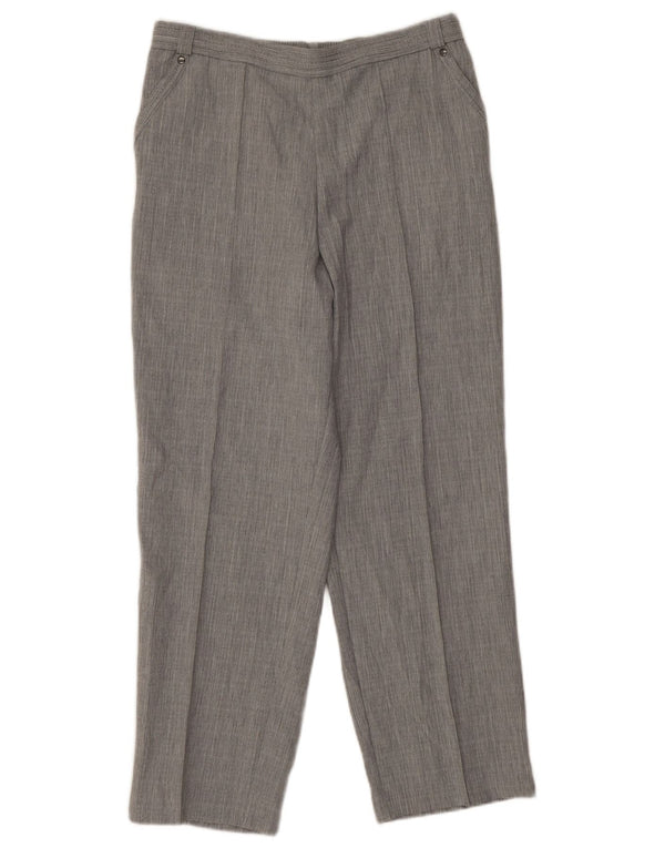 Calça casual curta feminina Marks & Spencer Reino Unido 12 médio W30 L27 cinza