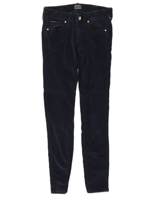 Tommy Hilfiger Calça Feminina Sophie Skinny De Veludo W26 L30 Azul Marinho