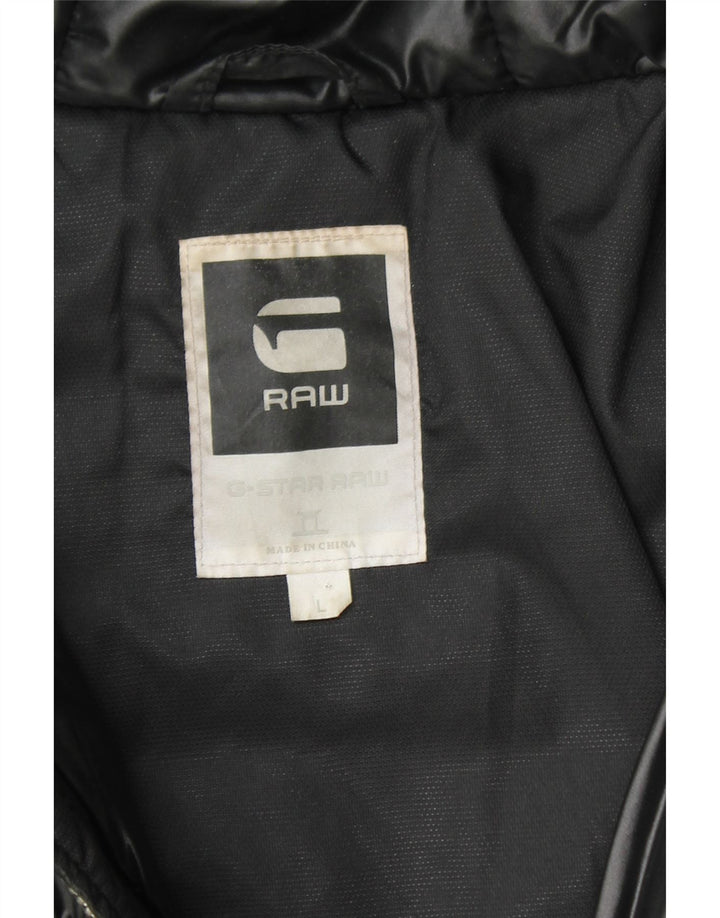 Jaqueta feminina acolchoada com capuz G-STAR UK 16 grande poliamida preta