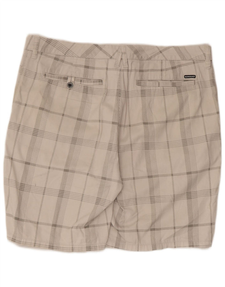 Shorts Chino Masculino QUIKSILVER W38 XL Algodão Xadrez Branco