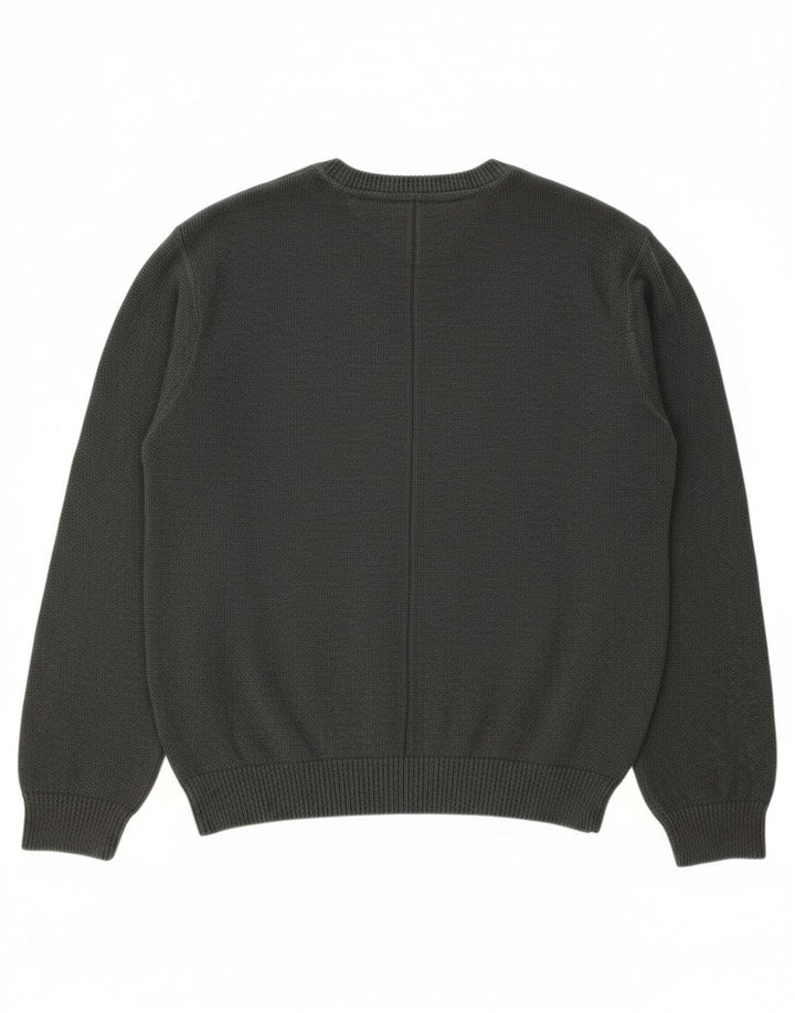 TOMMY HILFIGER Suéter masculino com gola redonda XL algodão cinza
