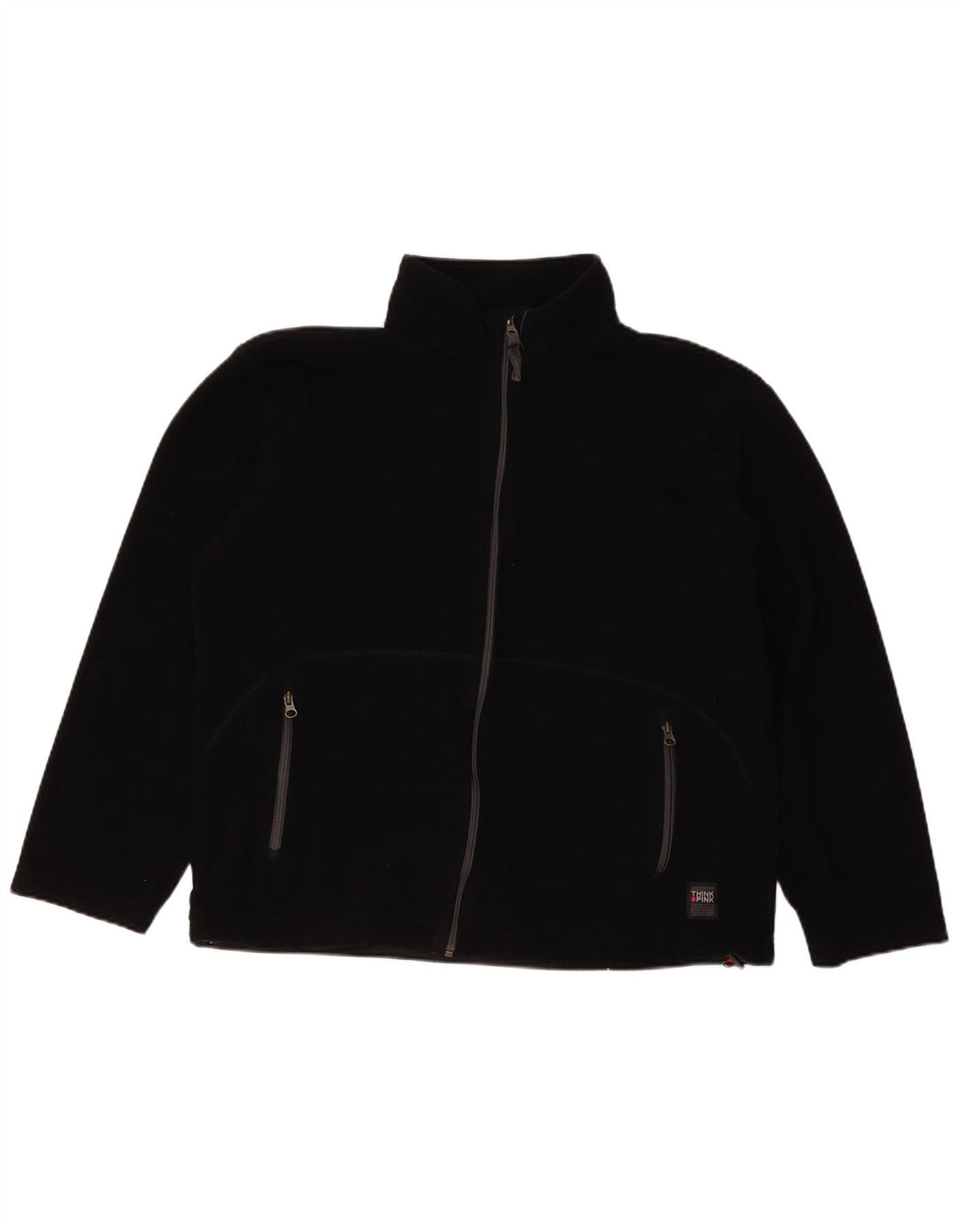 Jaqueta de lã feminina Think Pink UK 20 2XL poliéster preto