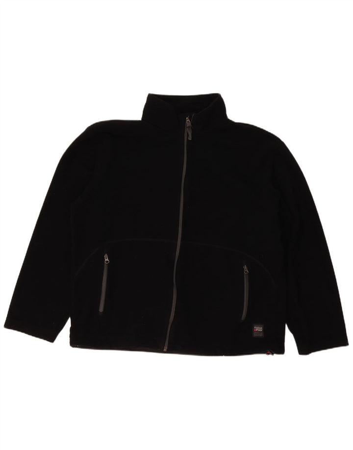 Jaqueta de lã feminina Think Pink UK 20 2XL poliéster preto