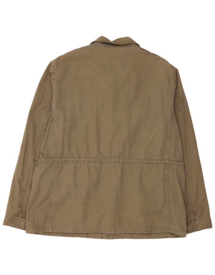 Jaqueta utilitária feminina Marks & Spencer UK 44 2XL algodão cáqui
