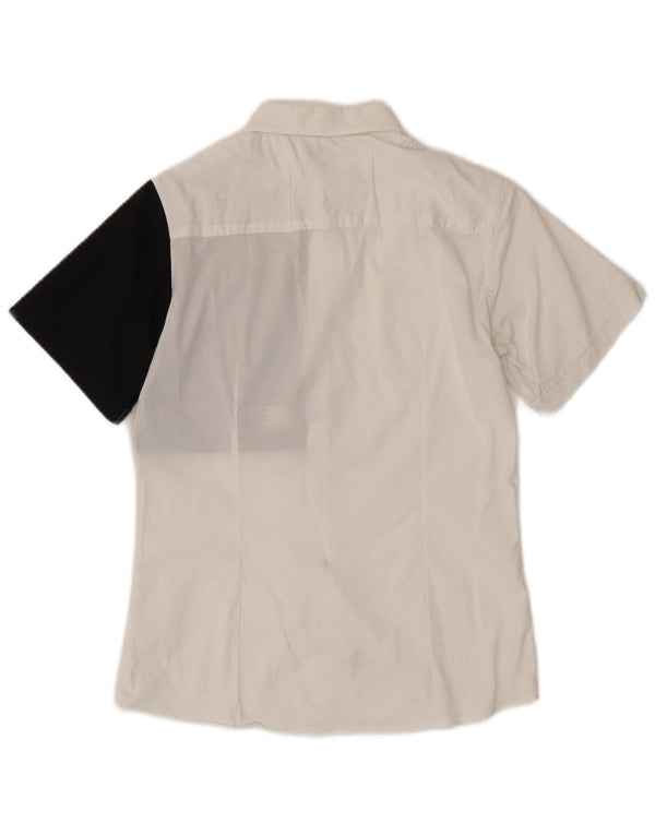 Camisa Iceberg Menino Manga Curta 11-12 Anos Branco Colorblock Algodão