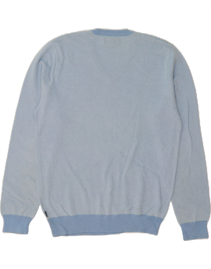 GANT Mens V-Neck Jumper Sweater Medium Blue Cotton Vintage Gant and Second-Hand Gant from Messina Hembry 