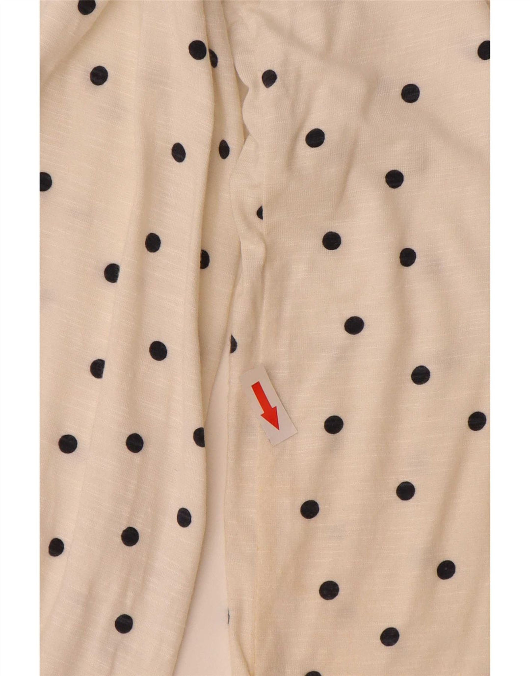 Top feminino Marks & Spencer manga comprida Reino Unido 14 grande branco manchado