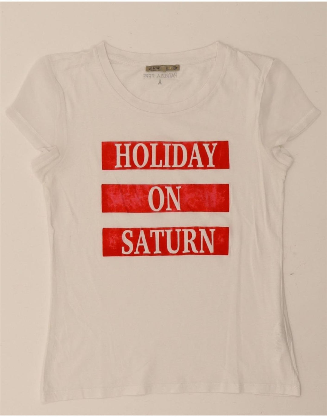 PATRIZIA PEPE Girls Graphic T-Shirt Top 13-14 Years  White Cotton Vintage Patrizia Pepe and Second-Hand Patrizia Pepe from Messina Hembry 
