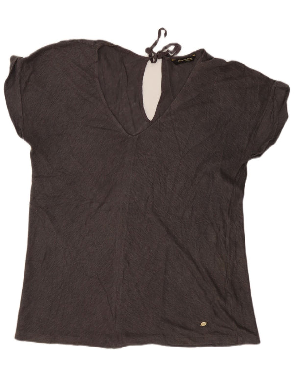 Blusa feminina Massimo Dutti UK 16 grande cinza