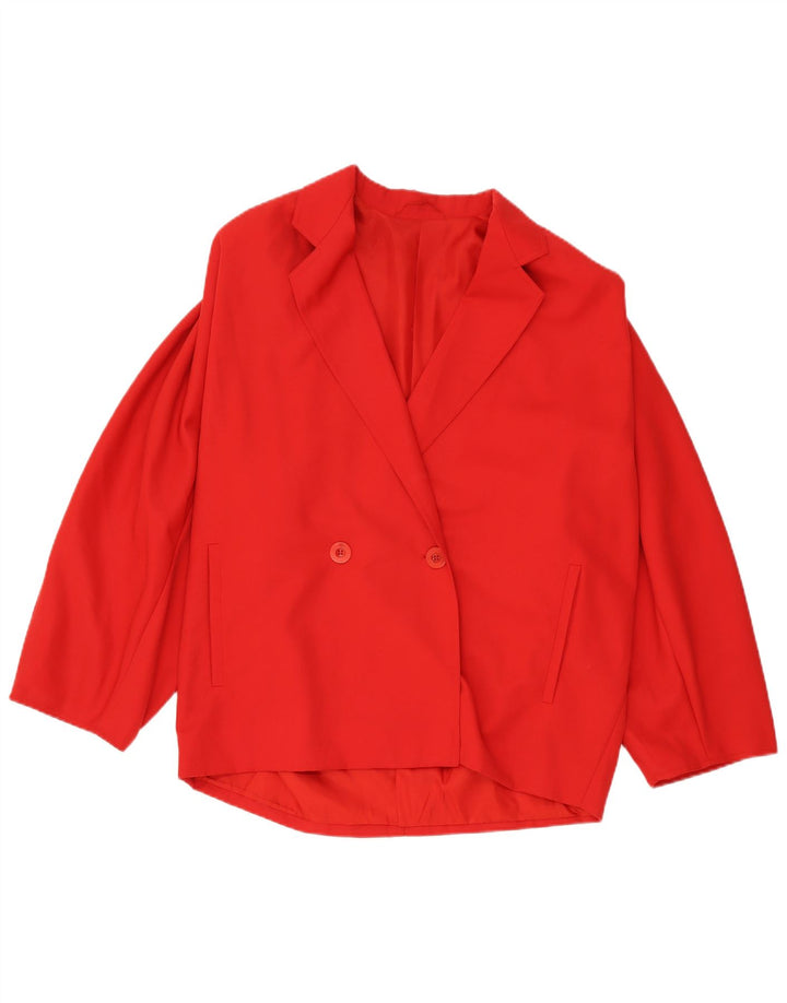Jaqueta blazer feminina Max Mara com peito duplo e oversized Reino Unido 10 pequena vermelha