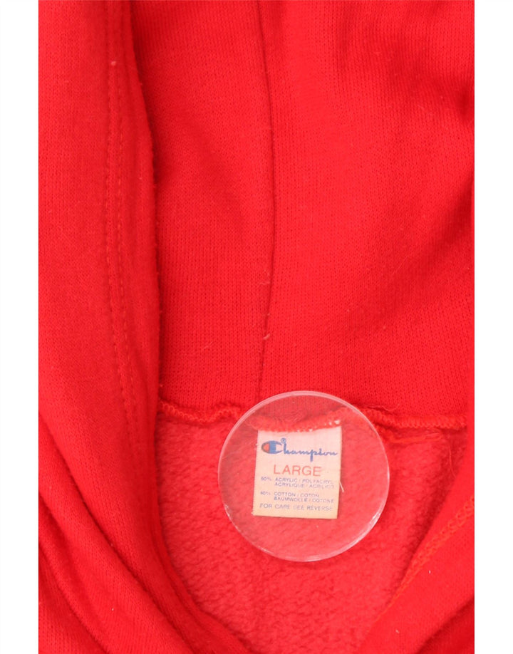 Jumper feminino com capuz gráfico CHAMPION Reino Unido 16 grande acrílico vermelho