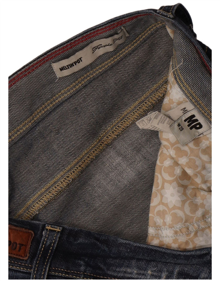 Calça jeans feminina Meltin' Pot W29 L24 azul algodão