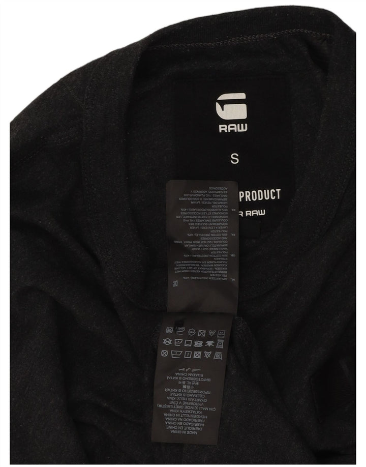 G-Star Mens Top Manga Longa Pequeno Algodão Cinza
