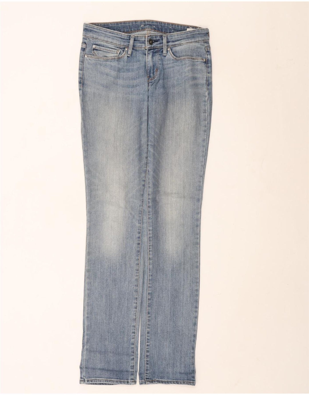 Jeans retos femininos Levi's W28 L34 algodão azul