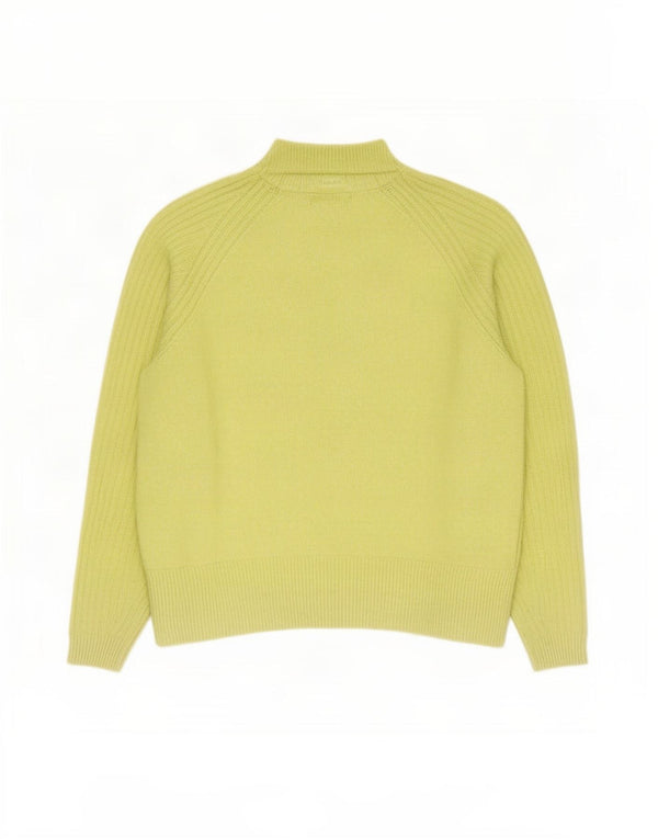 Suéter feminino Marks & Spencer com gola tartaruga Reino Unido 14 verde médio