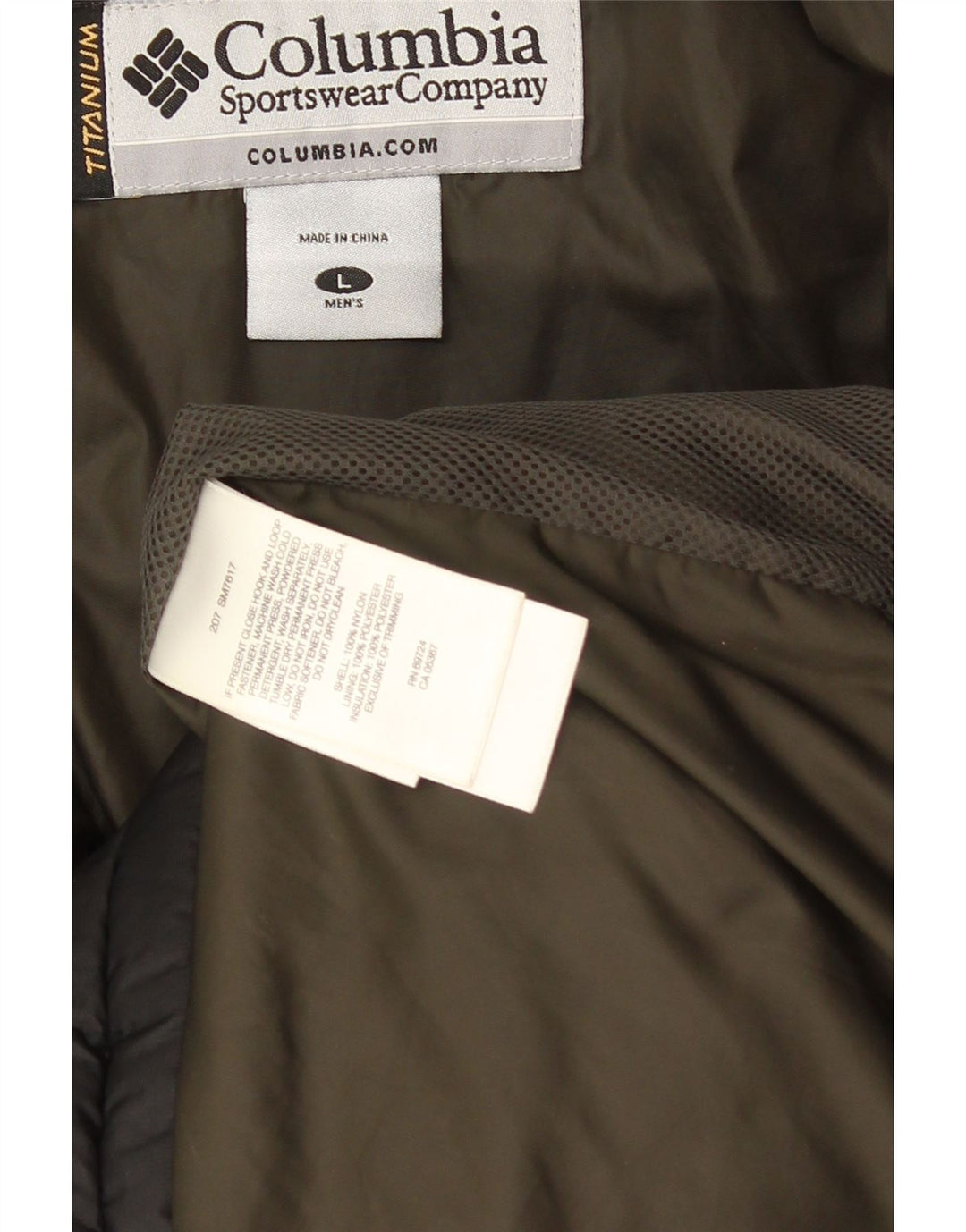 Jaqueta acolchoada masculina Columbia UK 40 grande nylon preto