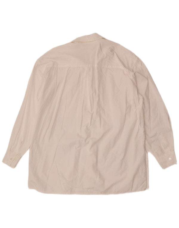 Camisa oversized feminina Banana Republic Reino Unido 14 algodão branco médio