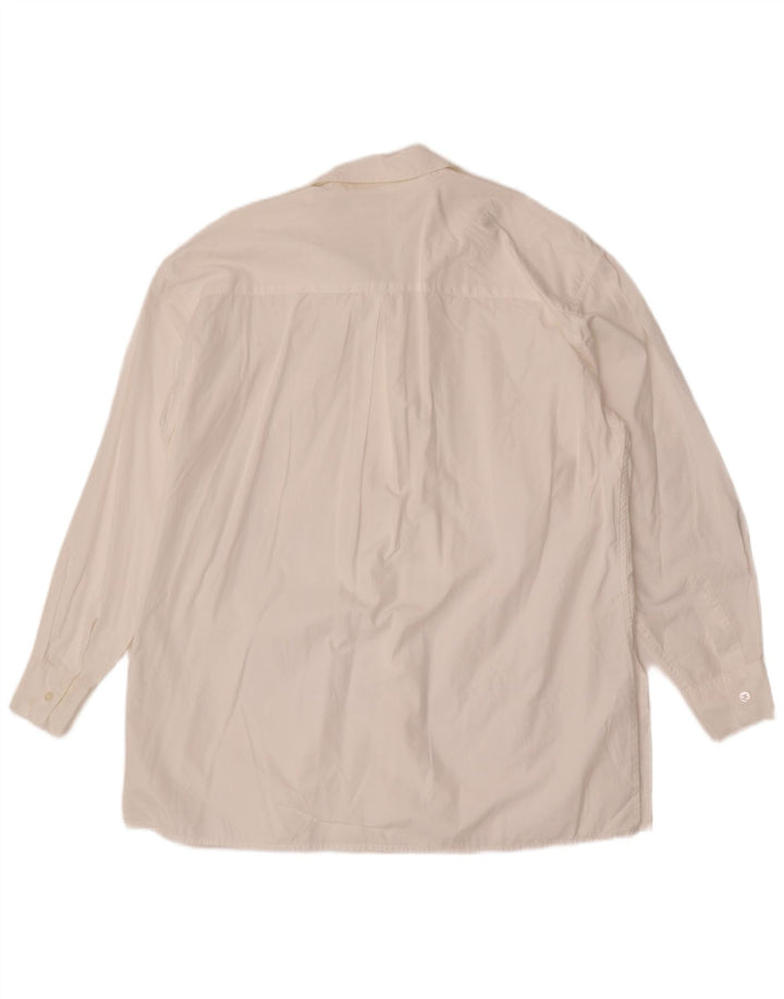 Camisa oversized feminina Banana Republic Reino Unido 14 algodão branco médio