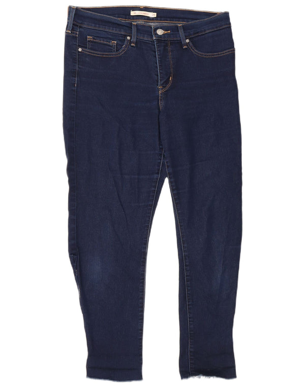 Calça jeans feminina Levi's 315 recortada W29 L25 azul marinho algodão