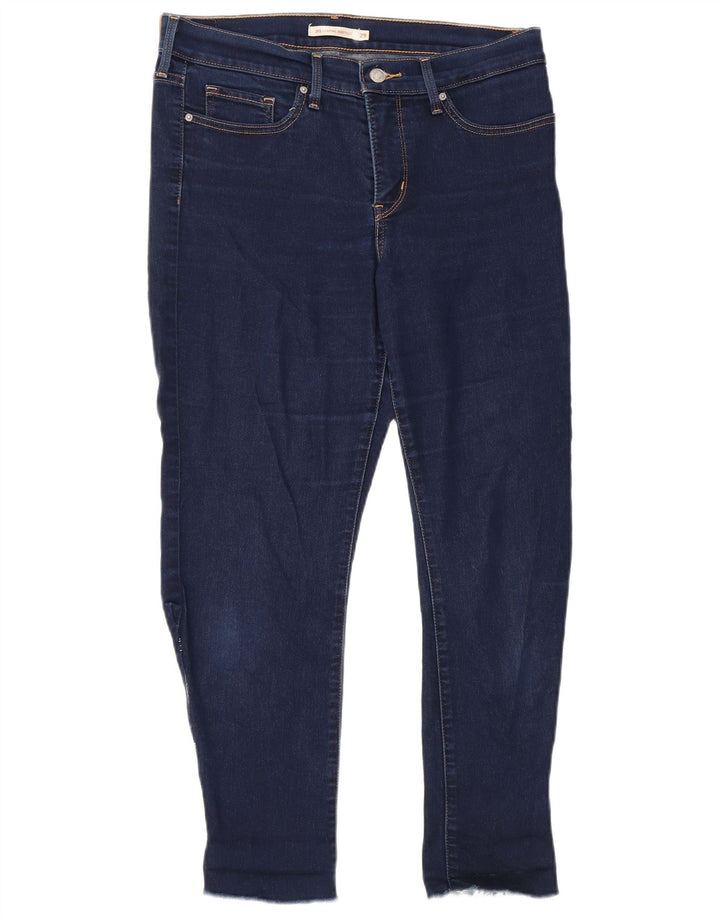 Calça jeans feminina Levi's 315 recortada W29 L25 azul marinho algodão
