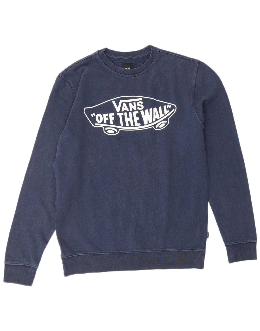 VANS masculino gráfico moletom jumper pequeno azul marinho algodão