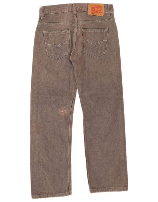 Calça jeans feminina Levi's 505 Regular Straight W25 L25 cinza algodão