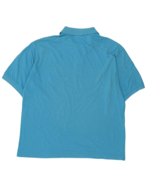 Camisa polo masculina Lacoste tamanho 7 2XL azul
