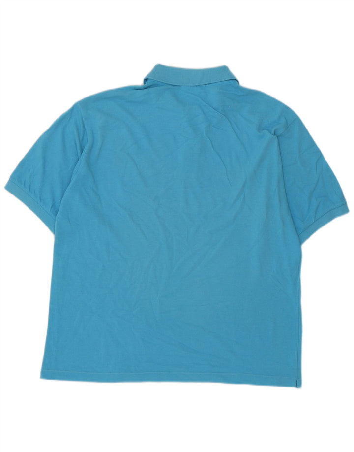 Camisa polo masculina Lacoste tamanho 7 2XL azul