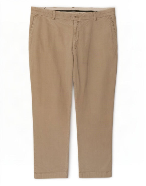 Calça masculina de veludo L.L.Bean Classic Fit W42 L32 algodão cáqui