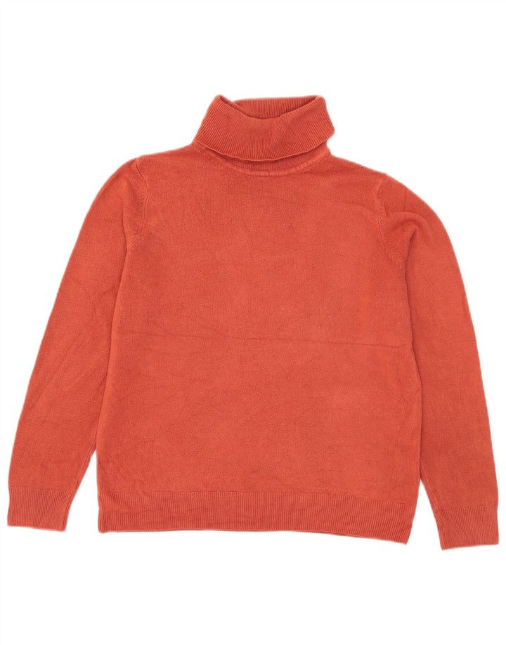 Suéter feminino Marks & Spencer com gola redonda Reino Unido 12 acrílico laranja médio