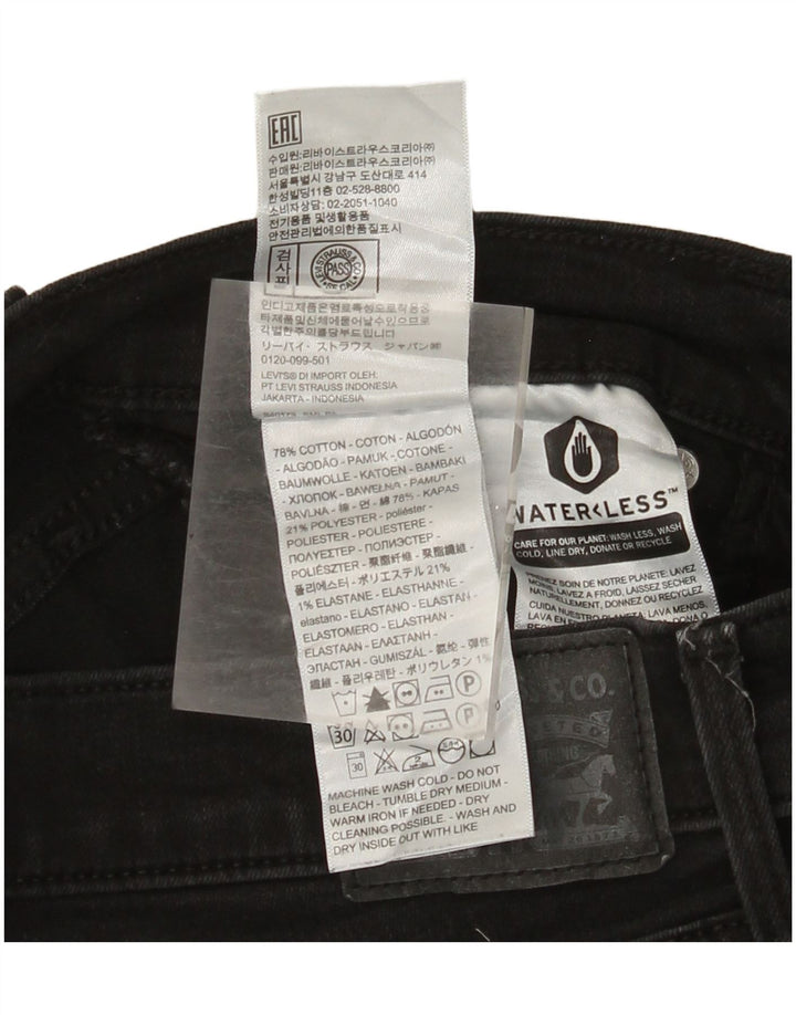Calça jeans feminina Levi's 314 Shaping Straight W29 L30 algodão preto