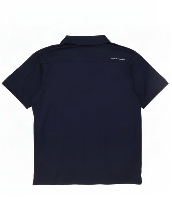 Camisa polo masculina Under Armour Heat Gear Loose Fit 2XL poliéster azul marinho
