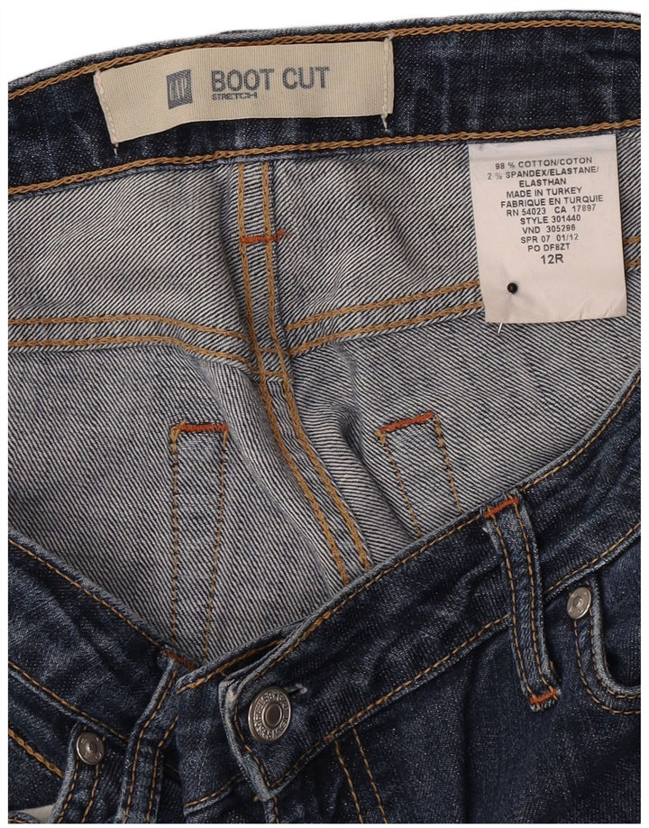 Jeans feminino Gap Stretch Bootcut US 12 grande W32 L29 algodão azul