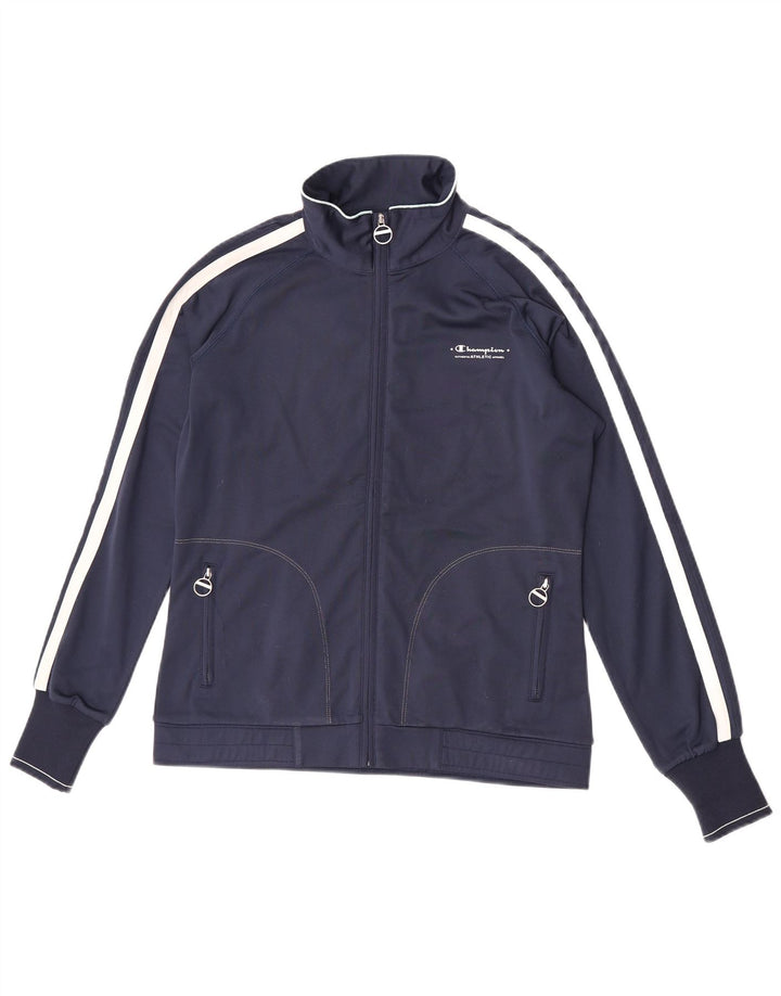 Jaqueta feminina Champion Heritage Tracksuit Top UK 16 grande azul marinho