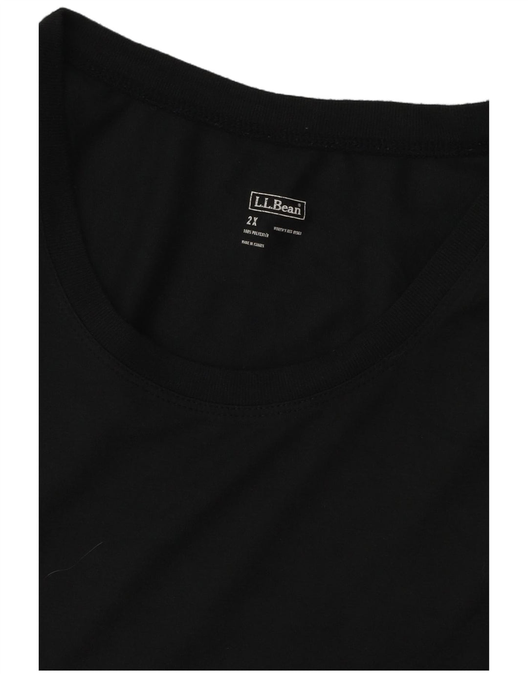 L.L.Bean colete feminino top UK 20 2XL poliéster preto