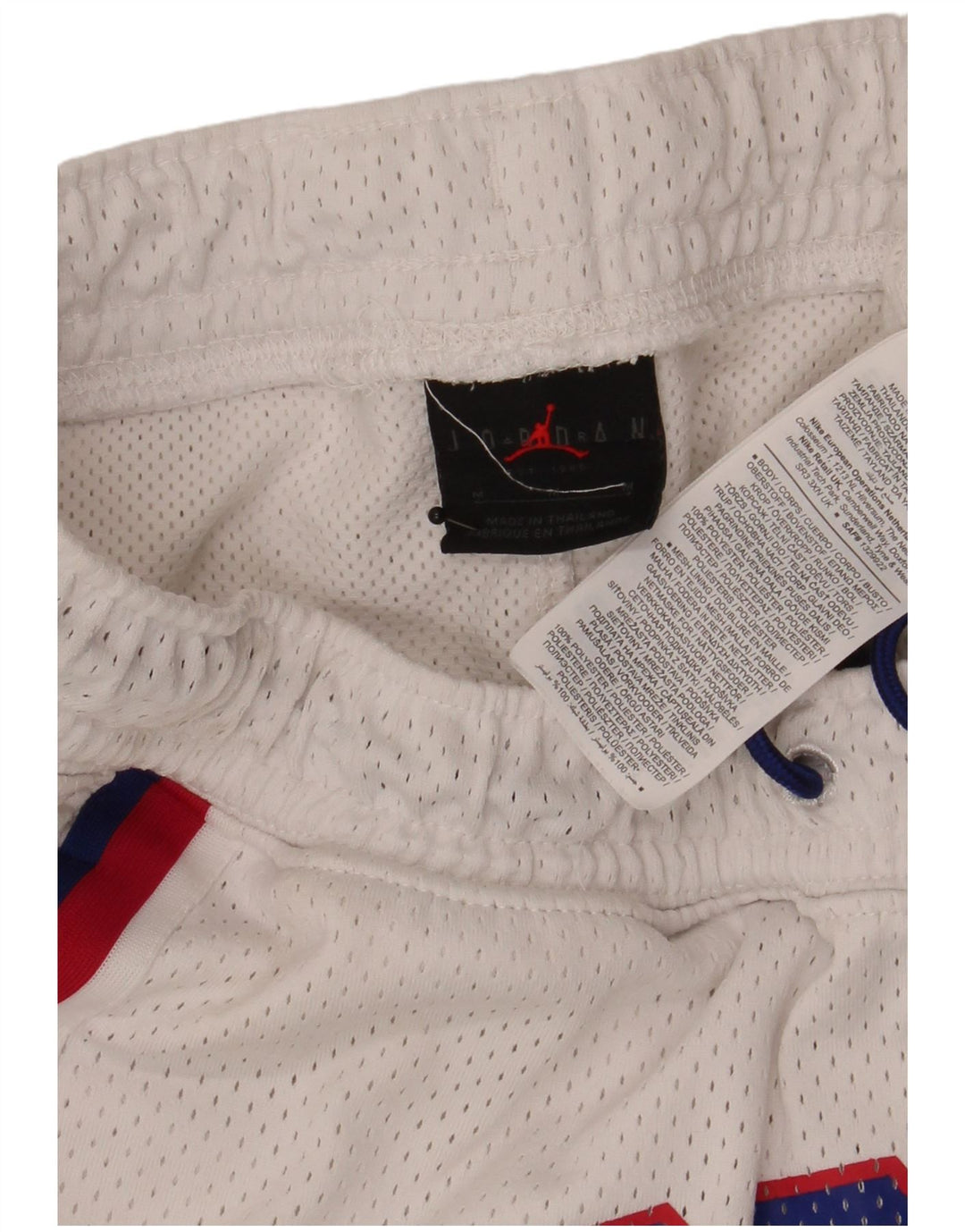 Jordan Mens Graphic Sport Shorts Médio Branco Colorblock Poliéster
