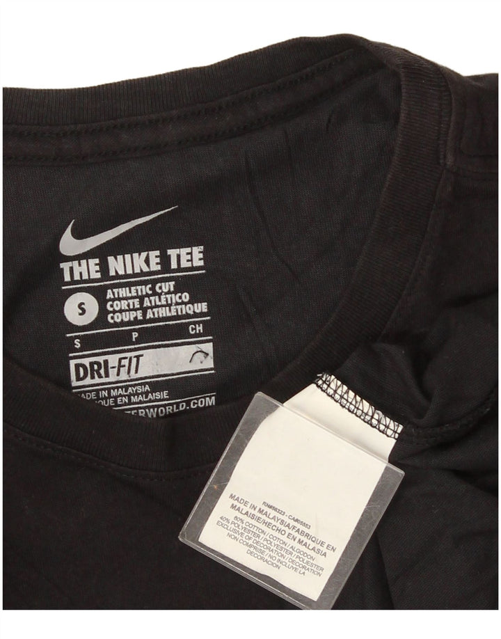 Camiseta masculina Nike Athletic Cut Top pequena de algodão preto