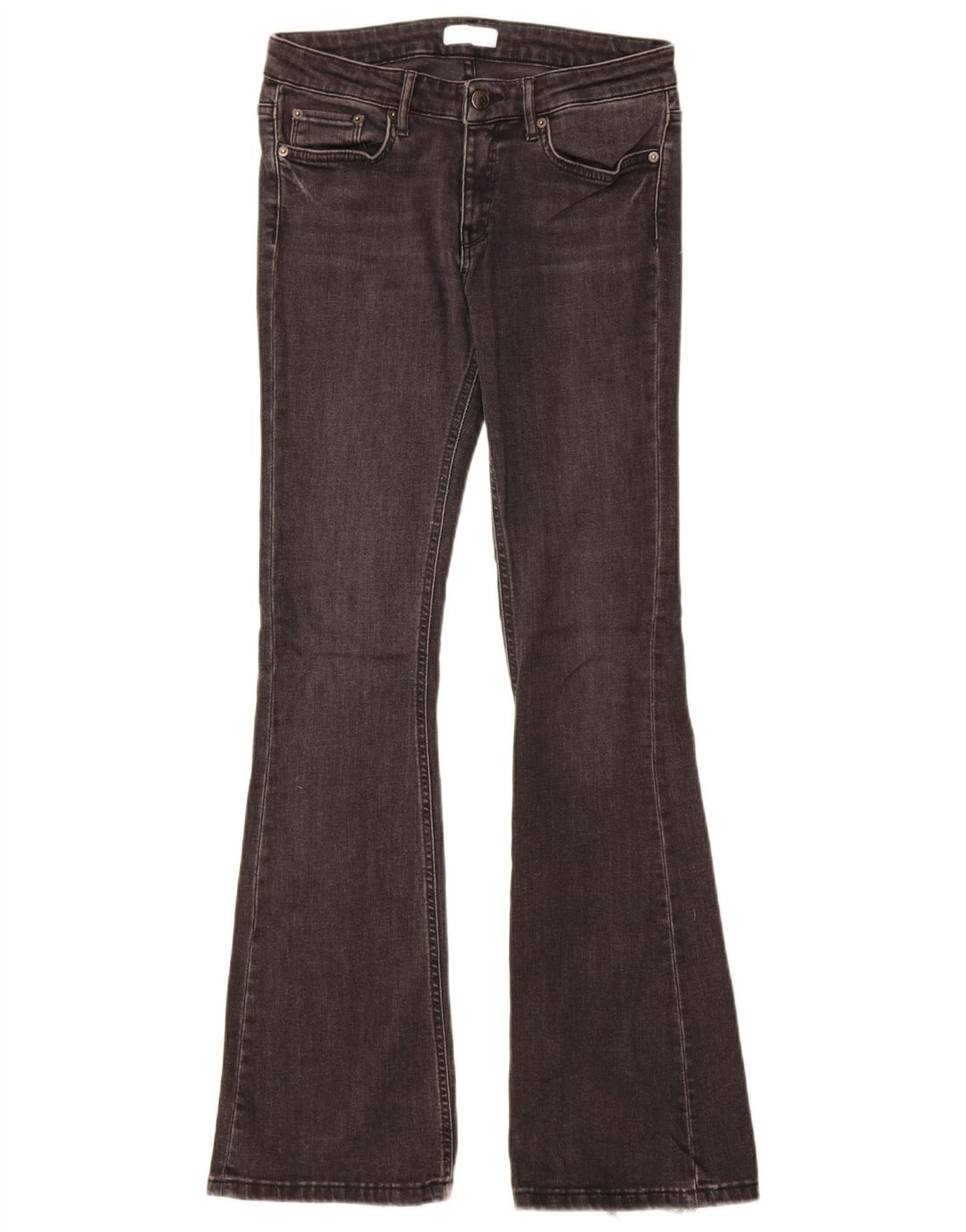 Zara Jeans feminino queimado EU 38 pequeno W28 L32 cinza