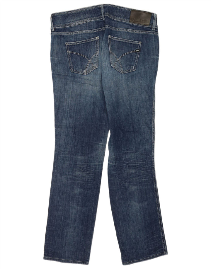 Gas Womens Jeans retos desgastados W32 L30 algodão azul