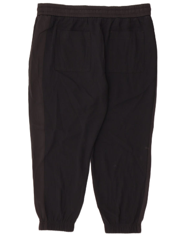 Calças cortadas femininas Marks & Spencer Reino Unido 20 2XL W40 L25 preto colorblock