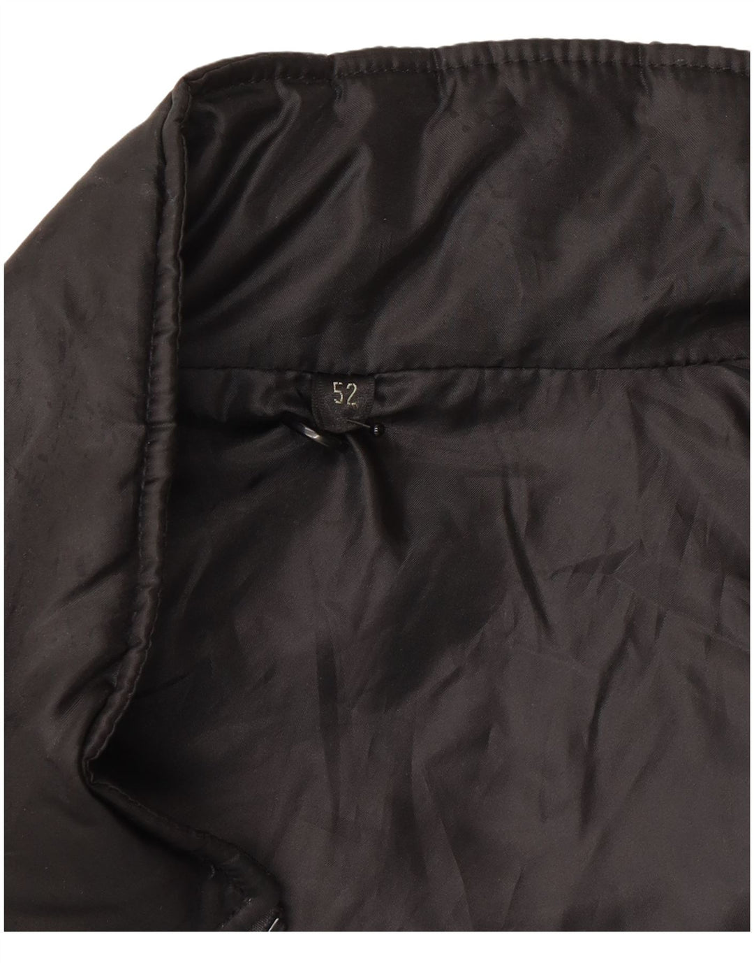 Colete acolchoado feminino vintage IT 52 XL poliéster preto