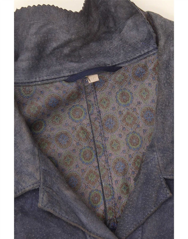 Jaqueta masculina vintage de camurça IT 46 grande azul marinho