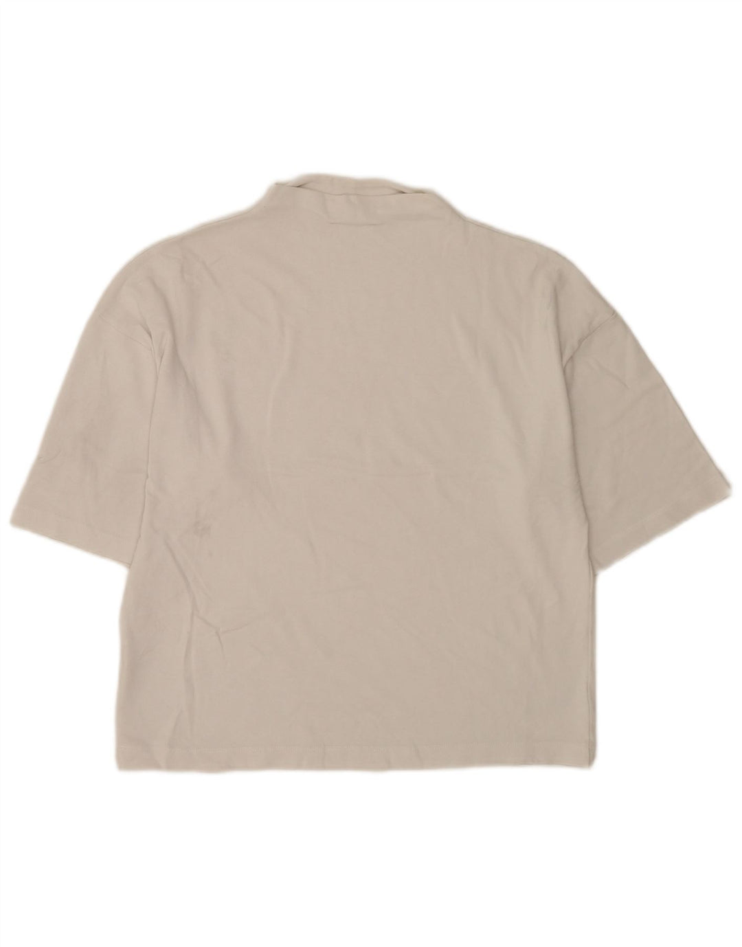 Camiseta feminina grande Zara UK 10 algodão branco pequeno