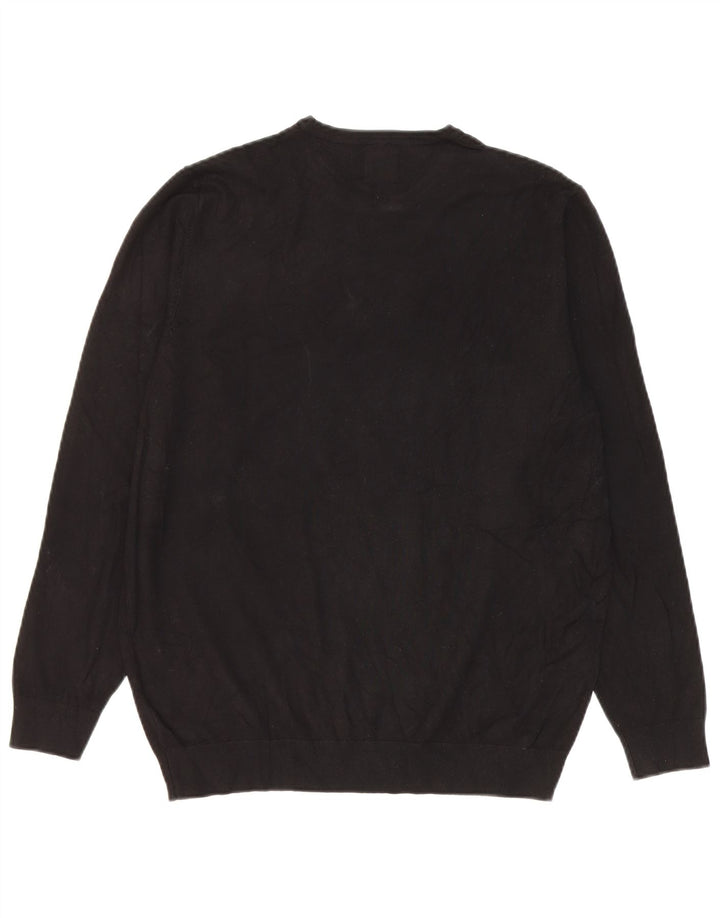 Zara Suéter masculino com gola redonda, preto médio