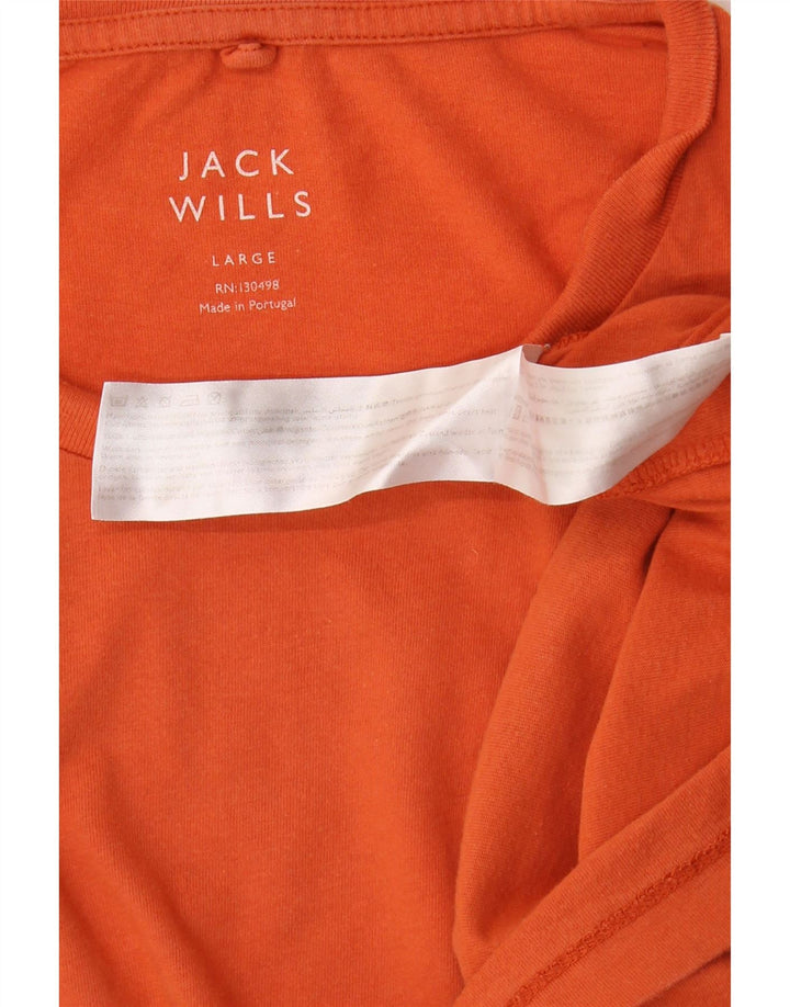 Camiseta masculina JACK WILLS grande algodão laranja