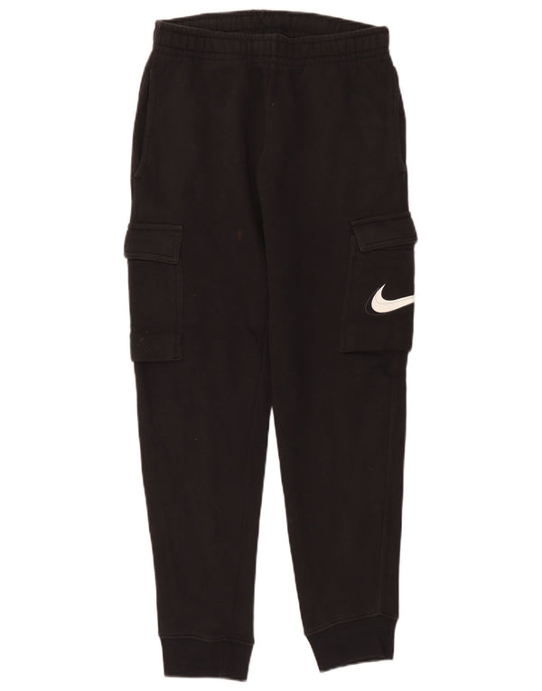Nike masculino gráfico cargo calças de treino joggers pequeno algodão preto