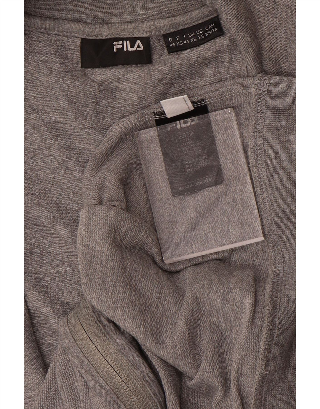 Fila Mens Tracksuit Top Jacket XS Algodão Cinza