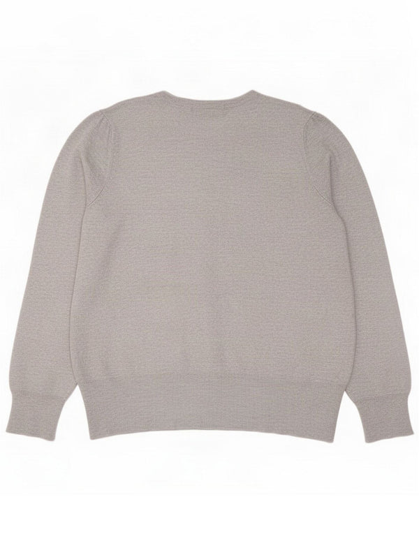 Suéter cardigã feminino Marks & Spencer Reino Unido 16 grande viscose cinza