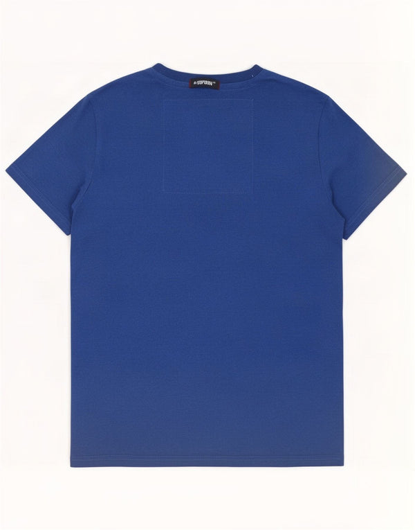 Superdry Camiseta masculina gráfica top grande algodão azul