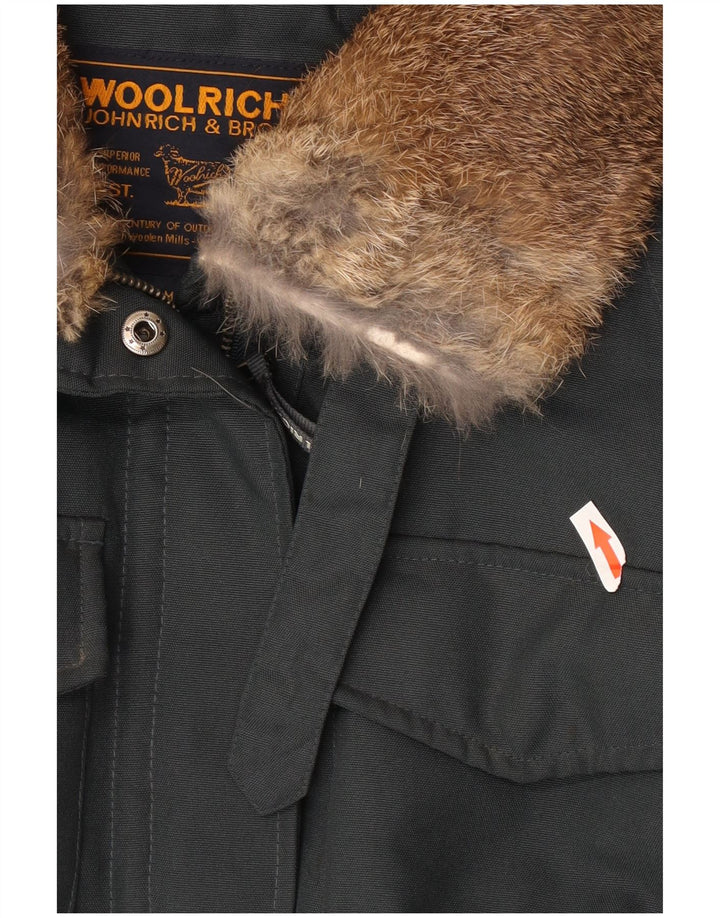 Jaqueta utilitária feminina Woolrich UK 14 nylon cinza médio